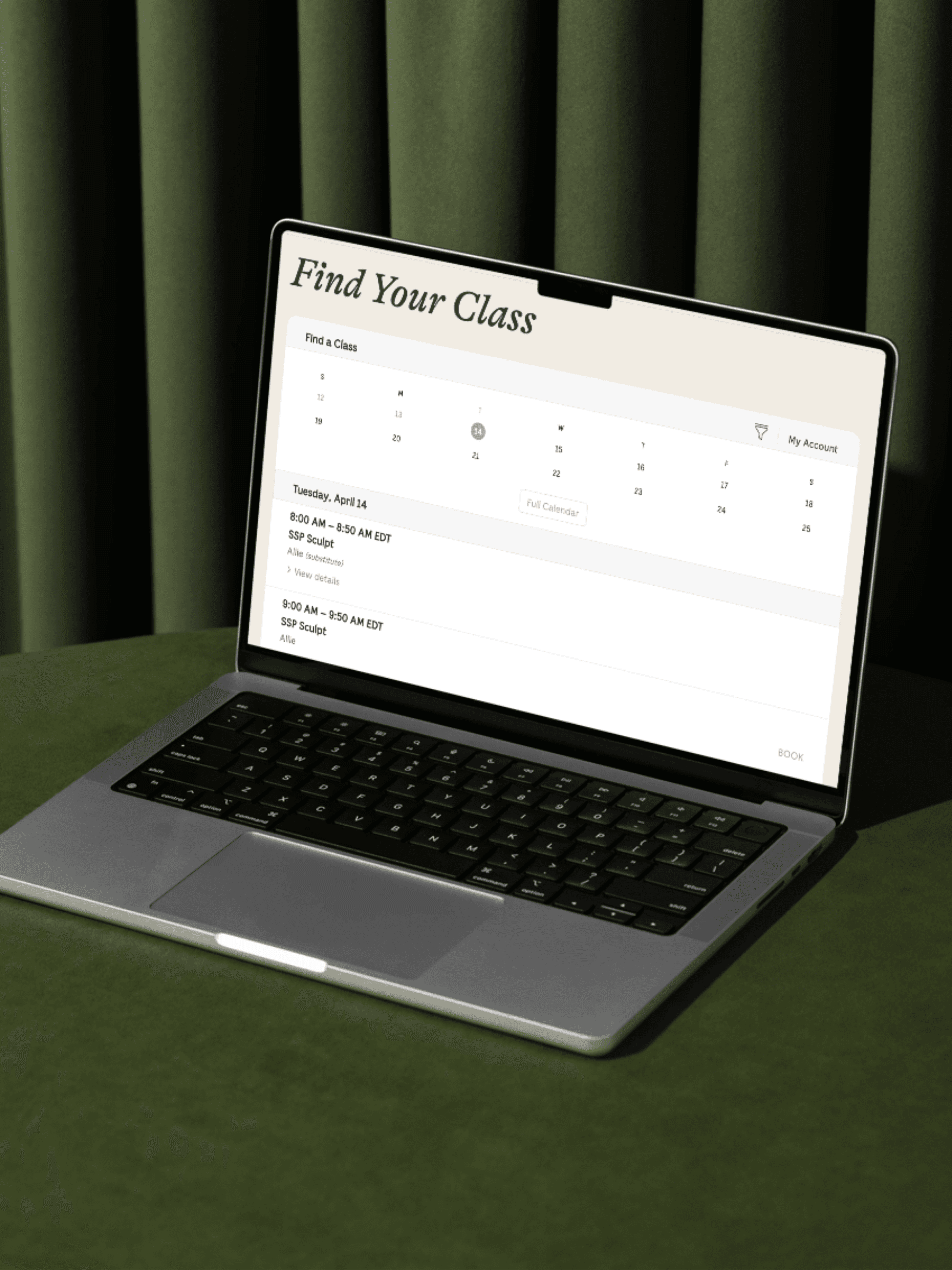 South Slope Pilates — class schedule page