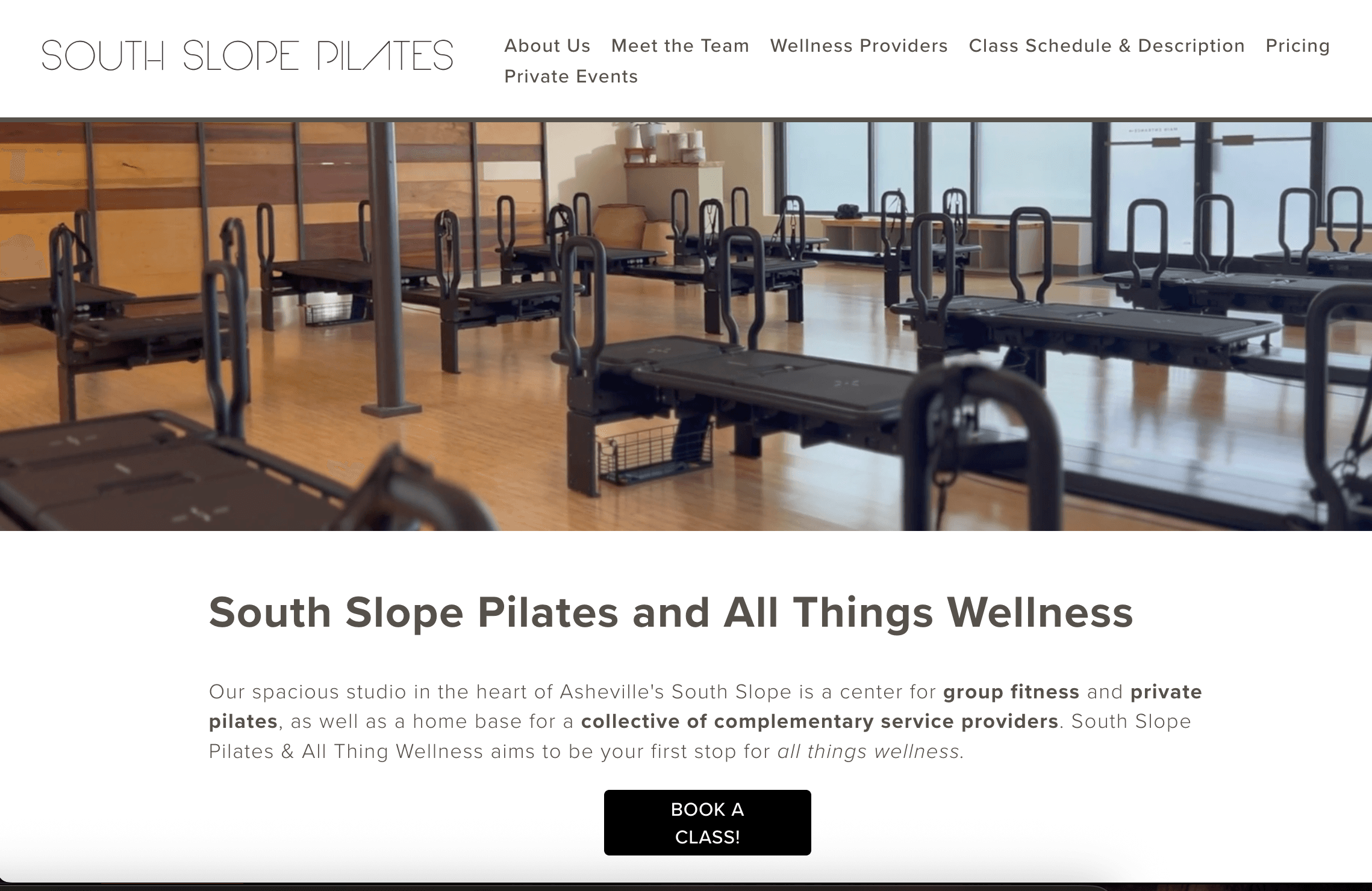 South Slope Pilates — old Squarespace site